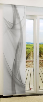 Flächengardine 245cm x 60cm, mit Motiv Aufsteigender Rauch