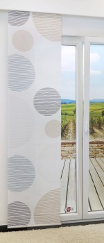 Schiebegardinen Schiebevorhang 245cm x 60cm, mit Motiv Circels