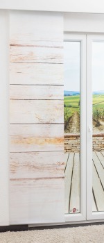 Flächenvorhang Schiebegardine Holzboard