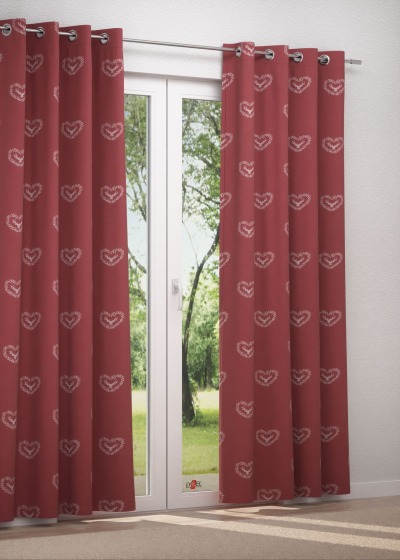 Ösenschal Lysel #2T Villora in rot