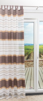 Gardinenschal Lysel Outlet - Schlaufenschal Klassik Braunbeige