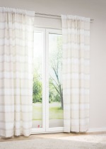 Gardinenschal Lysel - Zugbandschal Linisa Beige