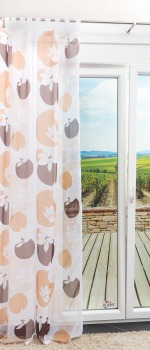 Lysel Outlet - Schlaufenschal Blätterkreise Braunbeige