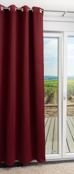 Gardinenschal Lysel - Ösenschal Iso Verdunklung Rot