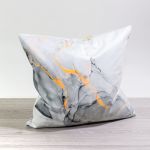 Kissen Lysel - Dekokissen Marmorlook grau