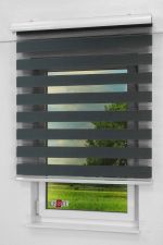 Rollo Standard Lysel - Qualitätsdoppelrollo mit Blende schwarzgrau