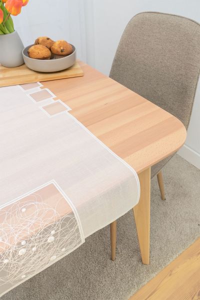 Tischläufer Plauener Spitze® #1W Analiza in Weiß