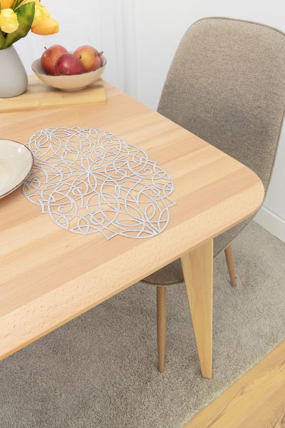 ovale Deckchen Plauener Spitze® #1W Najara in Silber