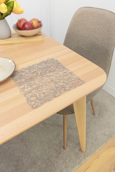 Deckchen Plauener Spitze® #1W Tara in Grau
