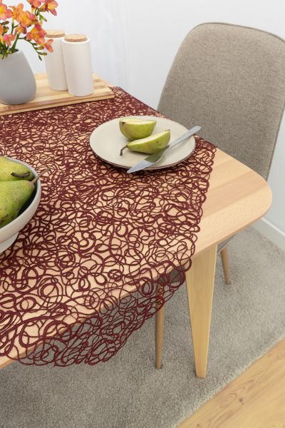 Tischdecke Plauener Spitze® #1W Tara in Rot