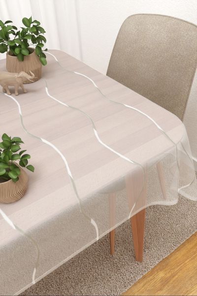 Tischdecke eckig Lysel #3J Konya in beige