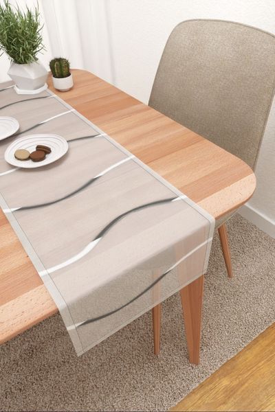 Tischläufer Lysel #3J Konya in grau