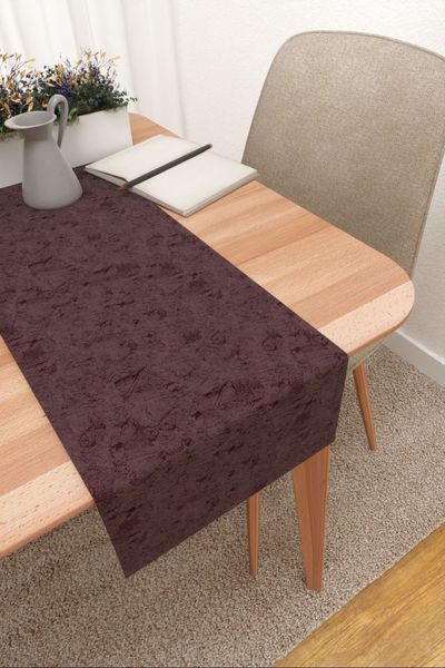 Tischläufer Lysel #3J Rosario in aubergine