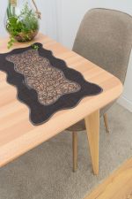 dunkelgrau Vorschau Deckchen Plauener Spitze® #1W Kiana in Beige dunkelgrau