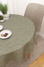 Tischdecke rund in grau
