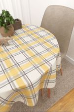 Tischdecke rund in gelb