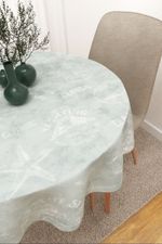 Tischdecke rund in Grau