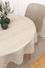 Tischdecke rund in Weiß