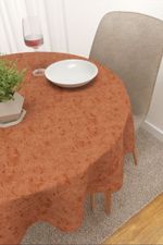 Tischdecke rund in orange