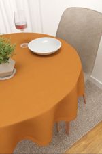 Tischdecke rund in Orange