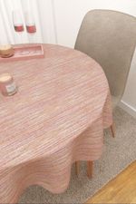 Tischdecke rund in rosa