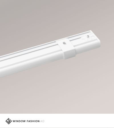 SET Vorhangschiene 115cm mit 2 Innenläufen für Deckenmontage in Weiß