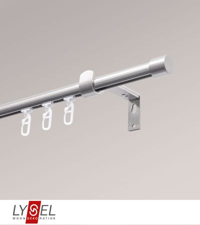 Lysel - SET Topaz Innenlauf 160cm Träger ausziehbar mit Endstücke Kappe in Edelstahl-Optik