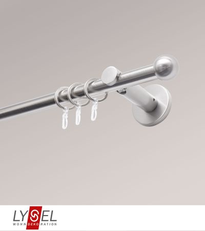 Lysel - SET Topaz 2-Lauf Doppelträger offen 160cm Innenlauf mit Endstücke Kappe in Edelstahl-Optik