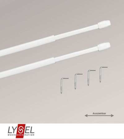 Lysel - SET Vitragenstangen flachoval