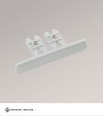 grau Vorschau Endkappe Schiene 4-spurig #1W weiß grau