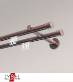 Vorschau Lysel - SET Opal Innenlauf 160cm 2 Lauf Doppel-Kombiträger offen mit Endstücke Kappe in Weiß #1W bronze