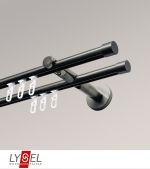 Vorschau Lysel - SET Opal Innenlauf 160cm 2 Lauf Doppel-Kombiträger offen mit Endstücke Kappe in Weiß #1W titan