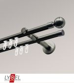 titan Vorschau Lysel - SET Opal Innenlauf 160cm 2 Lauf Doppel-Kombiträger offen mit Endstücke Kugel in Weiß #1W titan