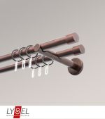 bronze Vorschau Lysel - SET Opal 160cm Doppel-Kombiträger offen 2-Lauf mit Endstücke Kappe in Weiß #1W bronze