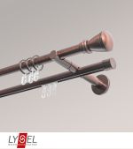 Vorschau Lysel - SET Opal Mix 160cm 2 Lauf Doppel-Kombiträger offen mit Endstücke Konus in Weiß #1W bronze
