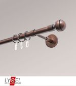 bronze Vorschau Lysel - SET Opal 160cm Träger geschlossen mit Endstücke Kugel in Titan #1W bronze