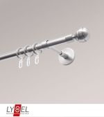 edelstahl-optik Vorschau Lysel - SET Opal 160cm Träger geschlossen mit Endstücke Kugel in Titan #1W edelstahl-optik