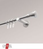 edelstahl-optik Vorschau Lysel - SET Opal 160cm Träger offen mit Endstücke Konus in Weiß #1W edelstahl-optik